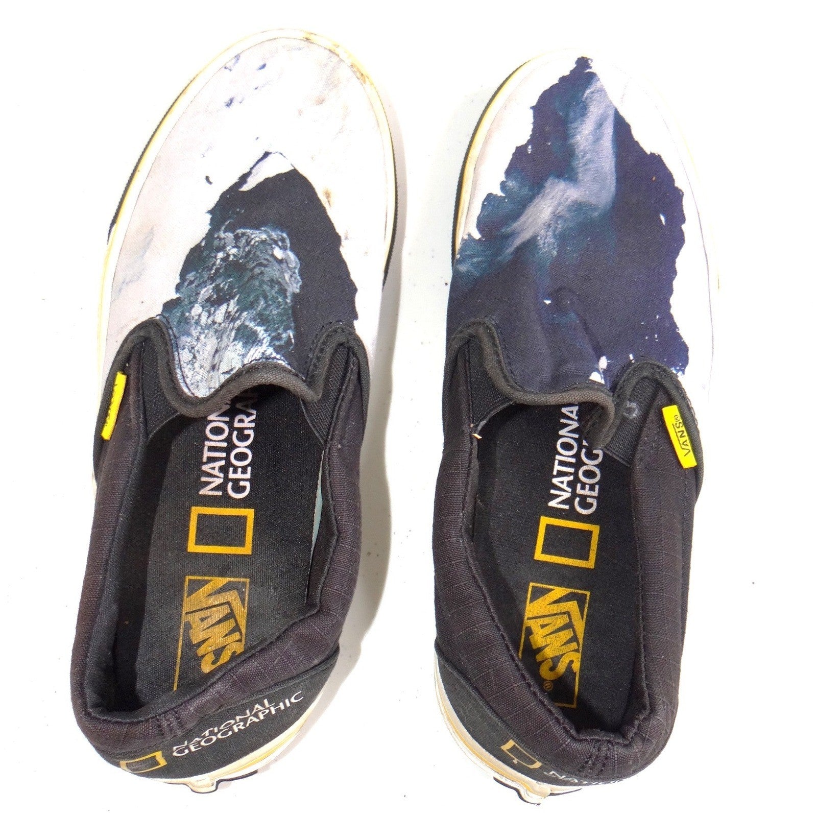 Vans x National Geographic Slip-On Greenland Glacier Shoes Mens 6 Womens 7.5