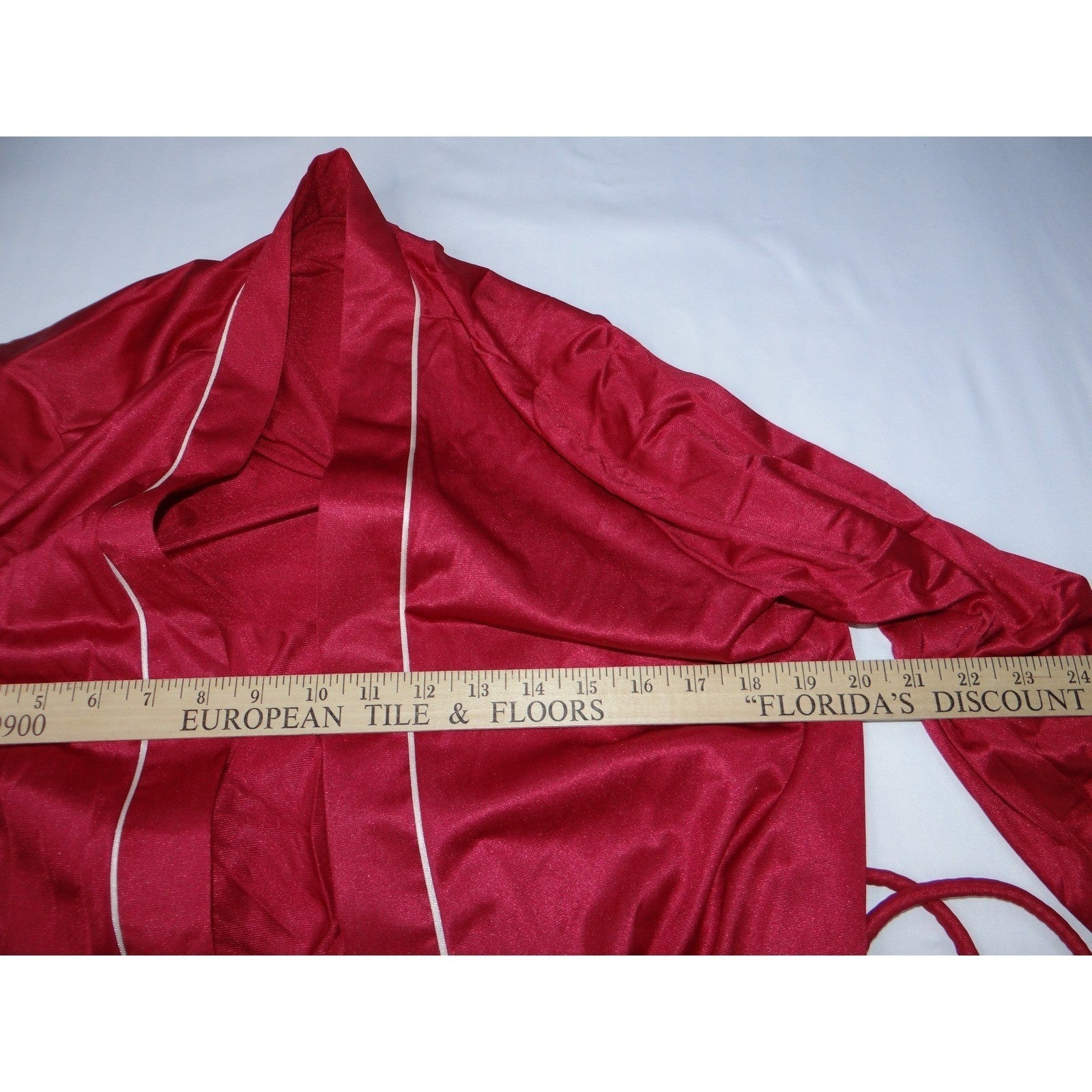 Vintage 2 pc Red Satin Nightgown Slip Loungewear Size 34 S Made in USA