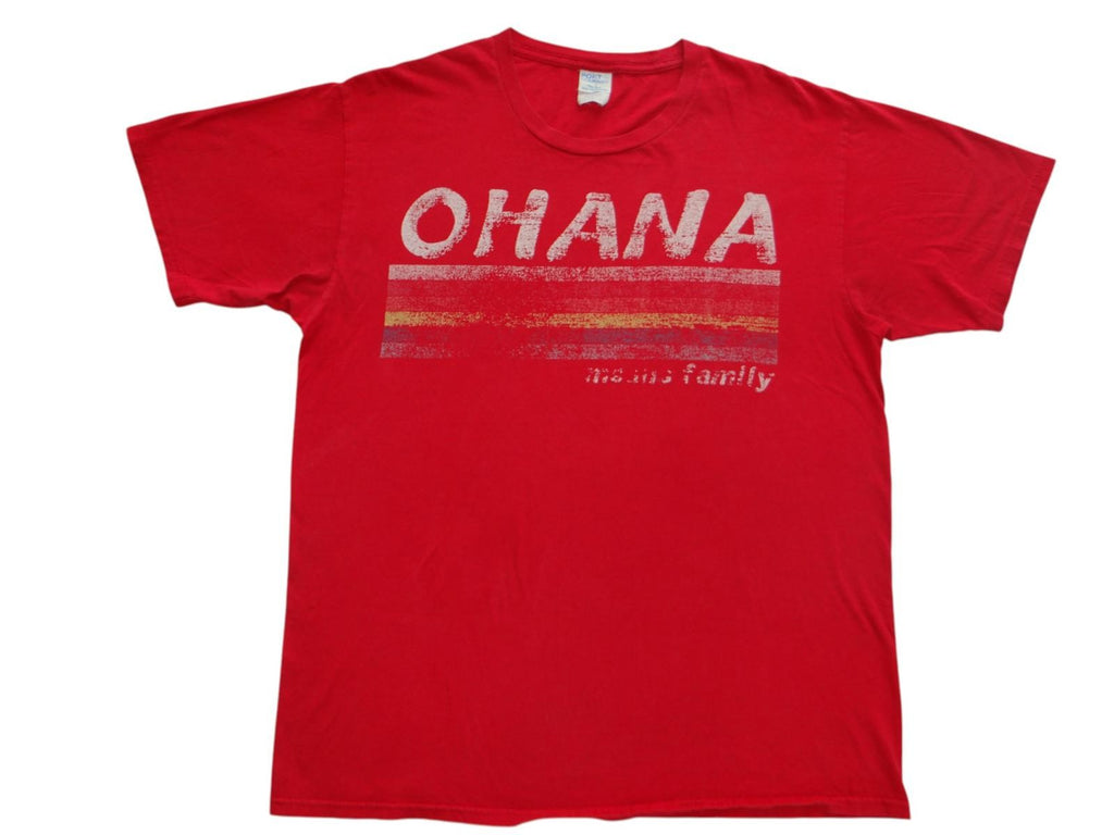 Port & Company 'Ohana Family' Red T-Shirt - Fun & Casual Wear