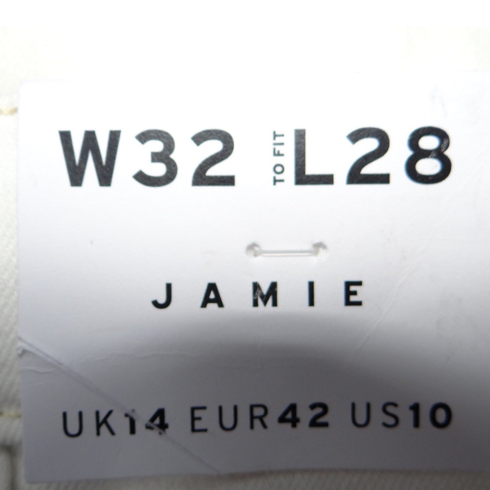 NWT-TOPSHOP Jamie High Waisted Skinny Petite Jeans White Size 10 W32 L28