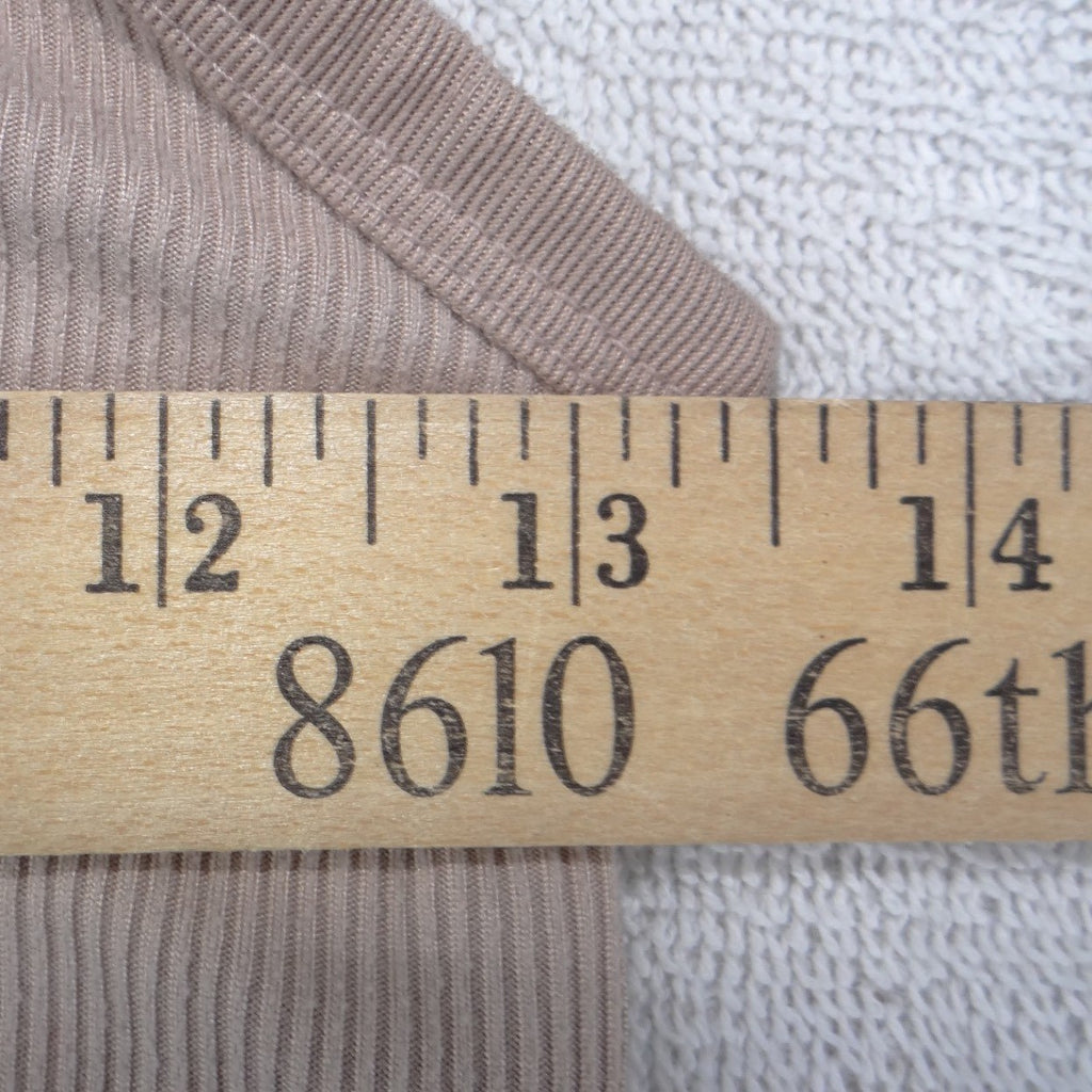 No Boundaries Ribbed Camisole Tank Top Tan Taupe Medium 7-9 Sleeveless Scoop