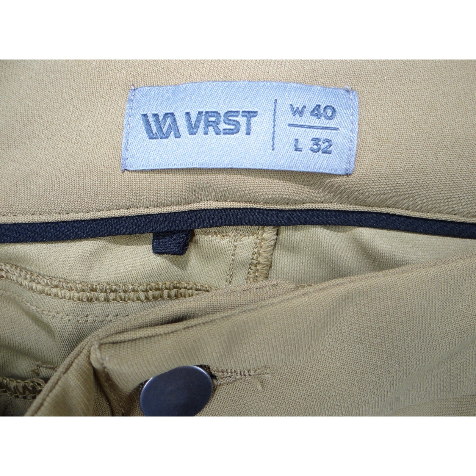 VRST Mens Khaki Stretch Straight Leg Casual Pants Size 40x32
