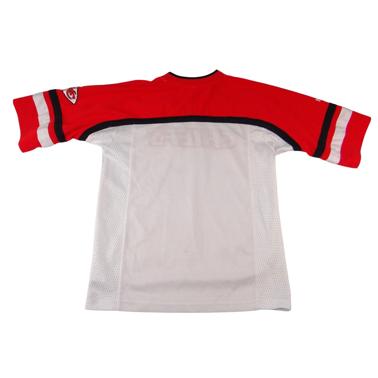 NFL Kansas City Chiefs Jersey White Red Mesh V-Neck Youth Large 16/18