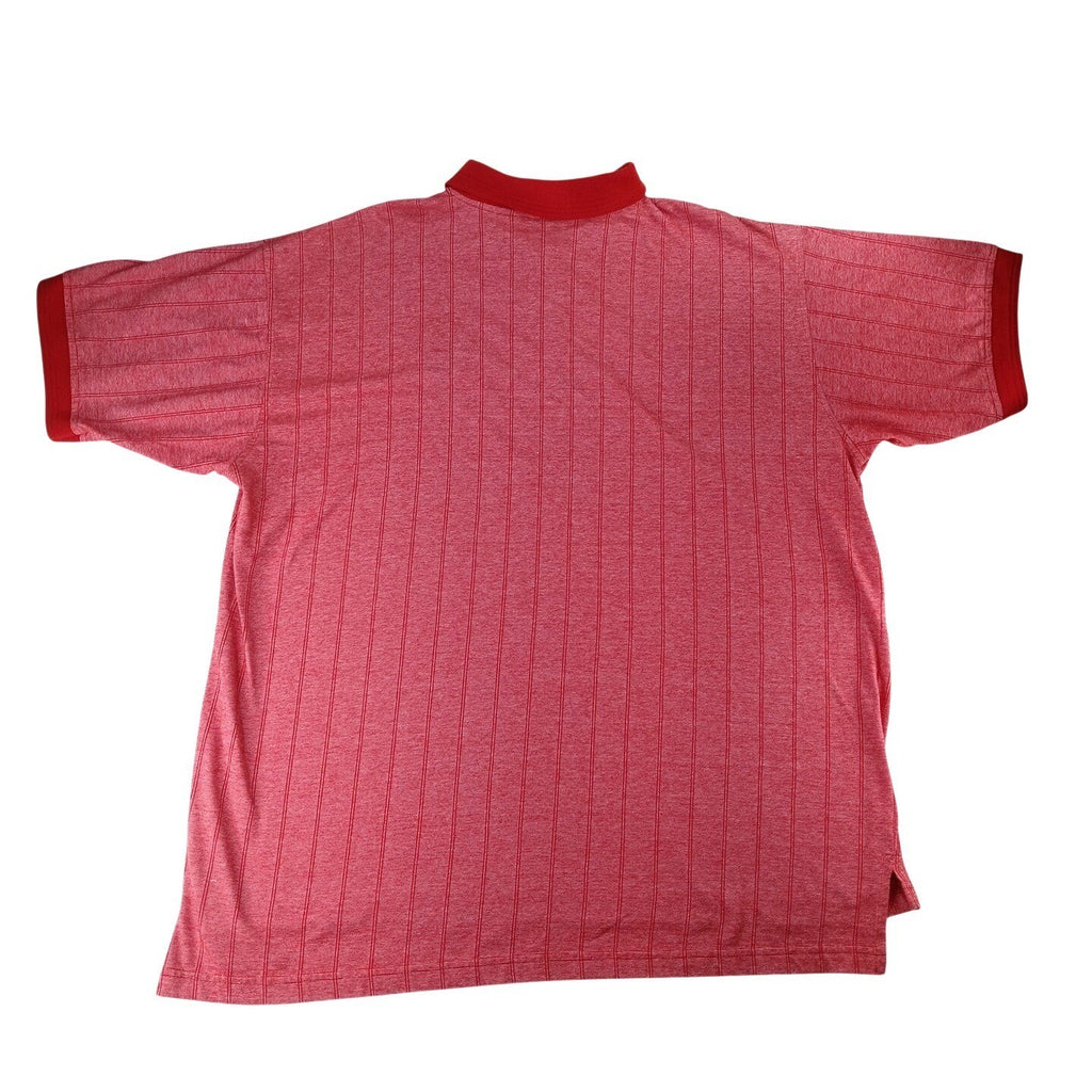 Dynasty Mens Tampa Bay Buccaneers Polo Shirt XL Red Striped Embroidered Logo