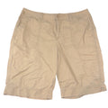 St Johns Bay Womens Khaki Chino Shorts Tan Cotton Twill Size 14 Casual Utility