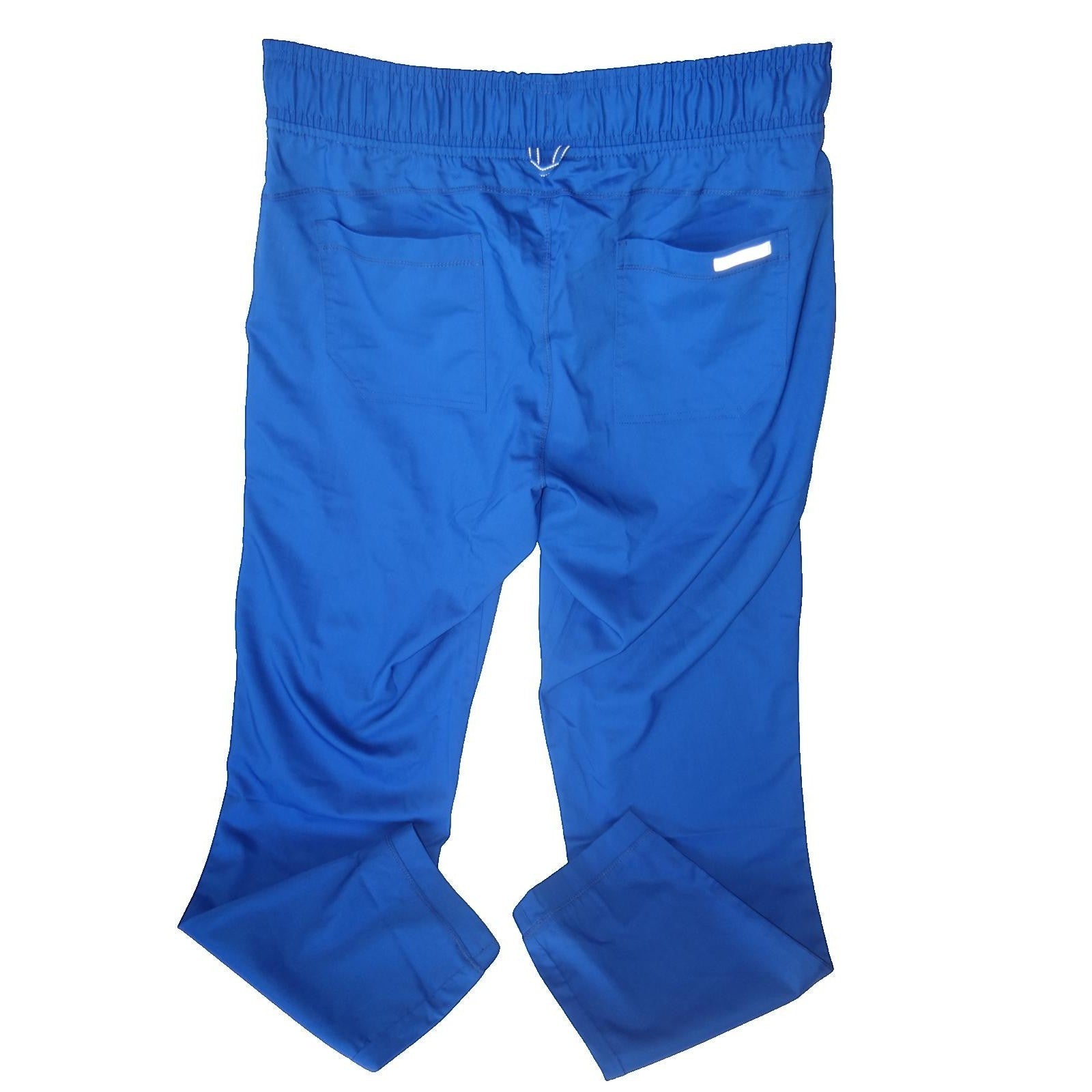 Men's Medical Scrubs Blue Elastic Waist Pants - NWT - Size Large