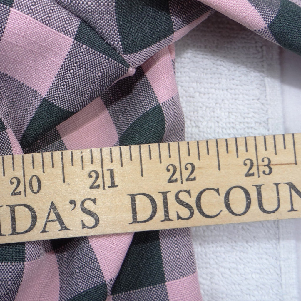 Whirlaway Frocks Vintage Pink Plaid Skirt Suit Set 22WP Puff Sleeve Made in USA
