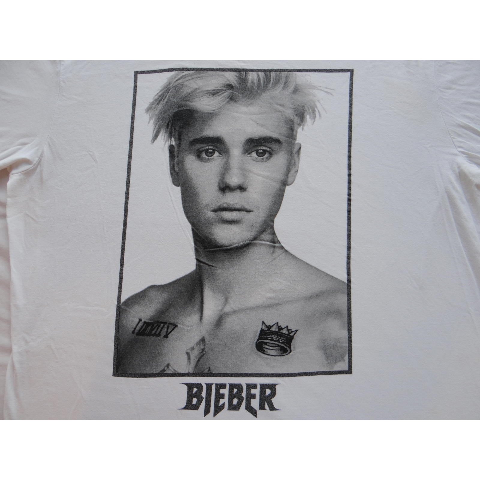 White Justin Bieber Graphic T-Shirt