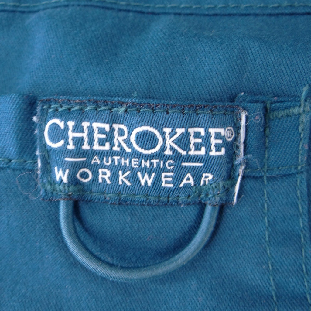 Cherokee Workwear Women Caribbean Blue Scrub Pants Cargo D-Ring Large Tall