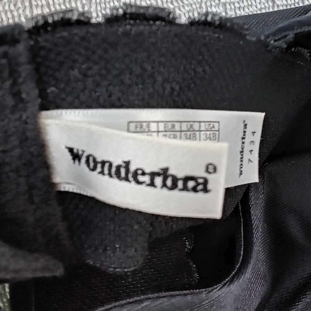 Wonderbra Black Longline Strapless Bra Sweetheart Underwire 34B
