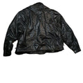 Vintage Men's Black Genuine Leather Motorcycle Jacket Belted MADE IN USA