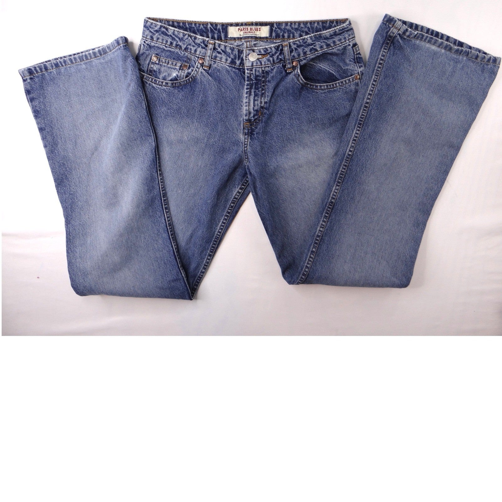 Y2K Vintage Retro Paris Blues Originals Women's Blue Wash Flare Jeans Size 10