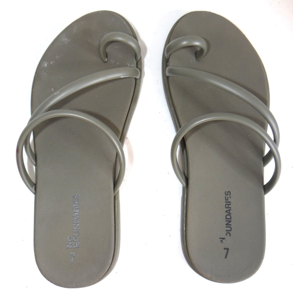 OOFOS OOlala Toe Post Sandals Slate Grey Recovery Flip Flops Womens Size 10