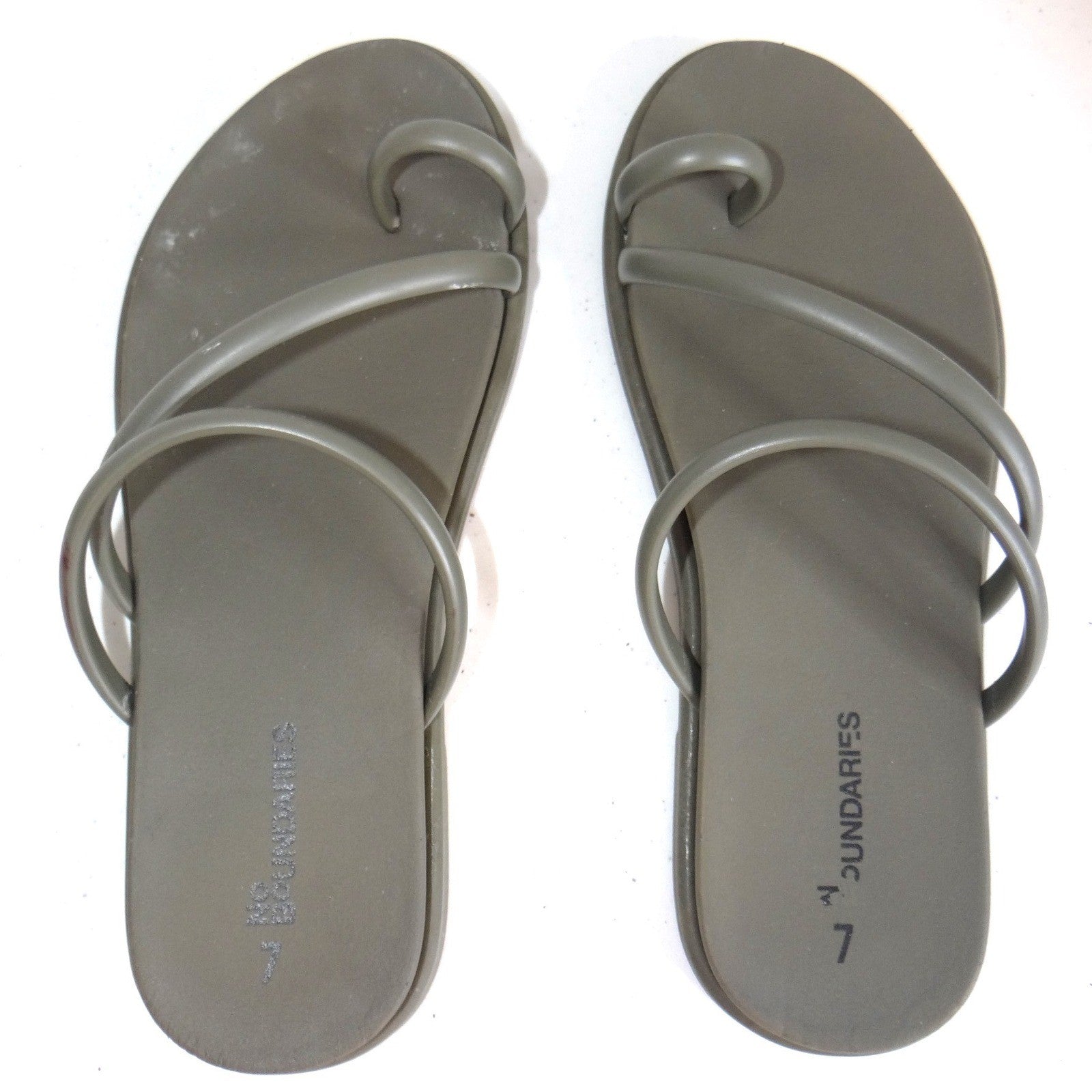 OOFOS OOlala Toe Post Sandals Slate Grey Recovery Flip Flops Womens Size 10