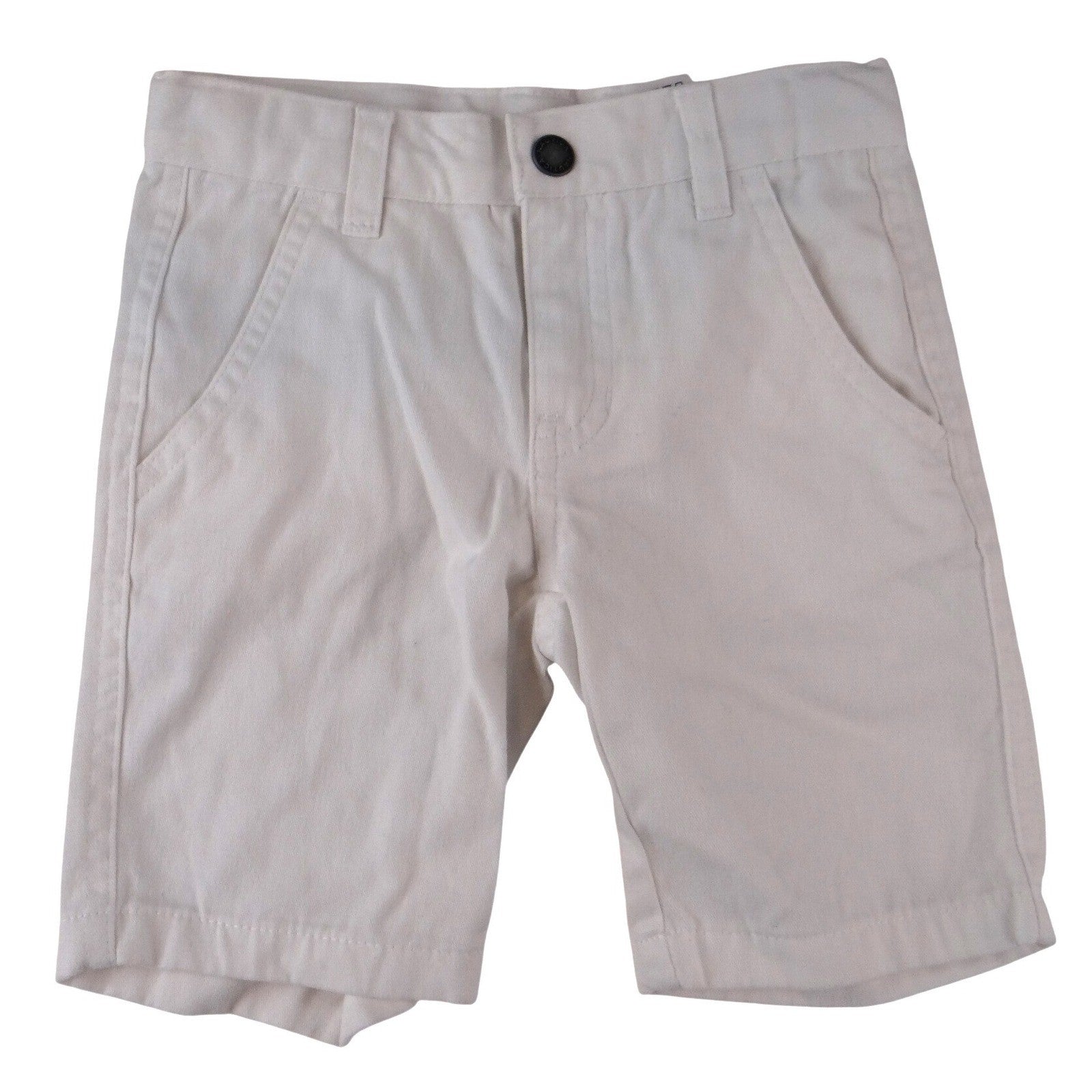 Nautica Womens White Twill Chino Shorts Size 3T Mid Rise Solid Casual
