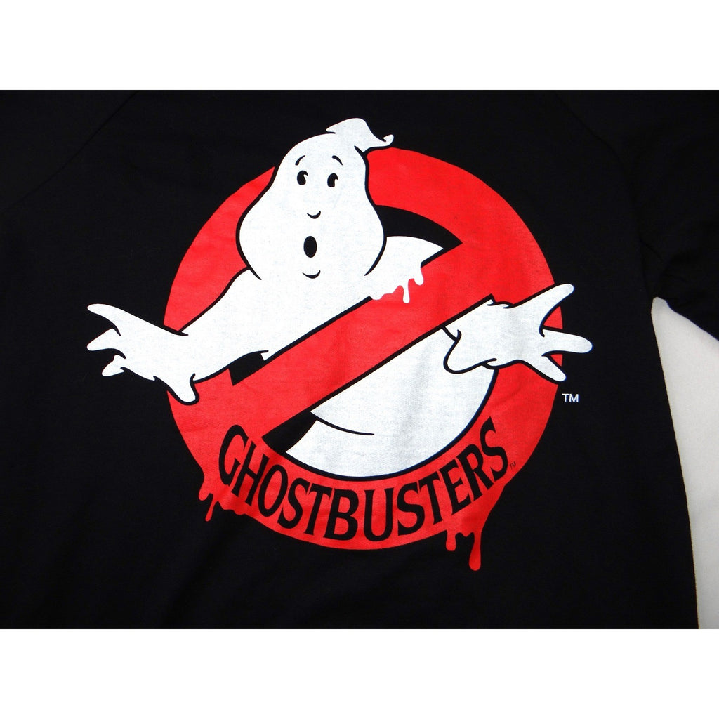 Ghostbusters Womens Black Long Sleeve Crewneck Sweatshirt L Large Ghost Logo