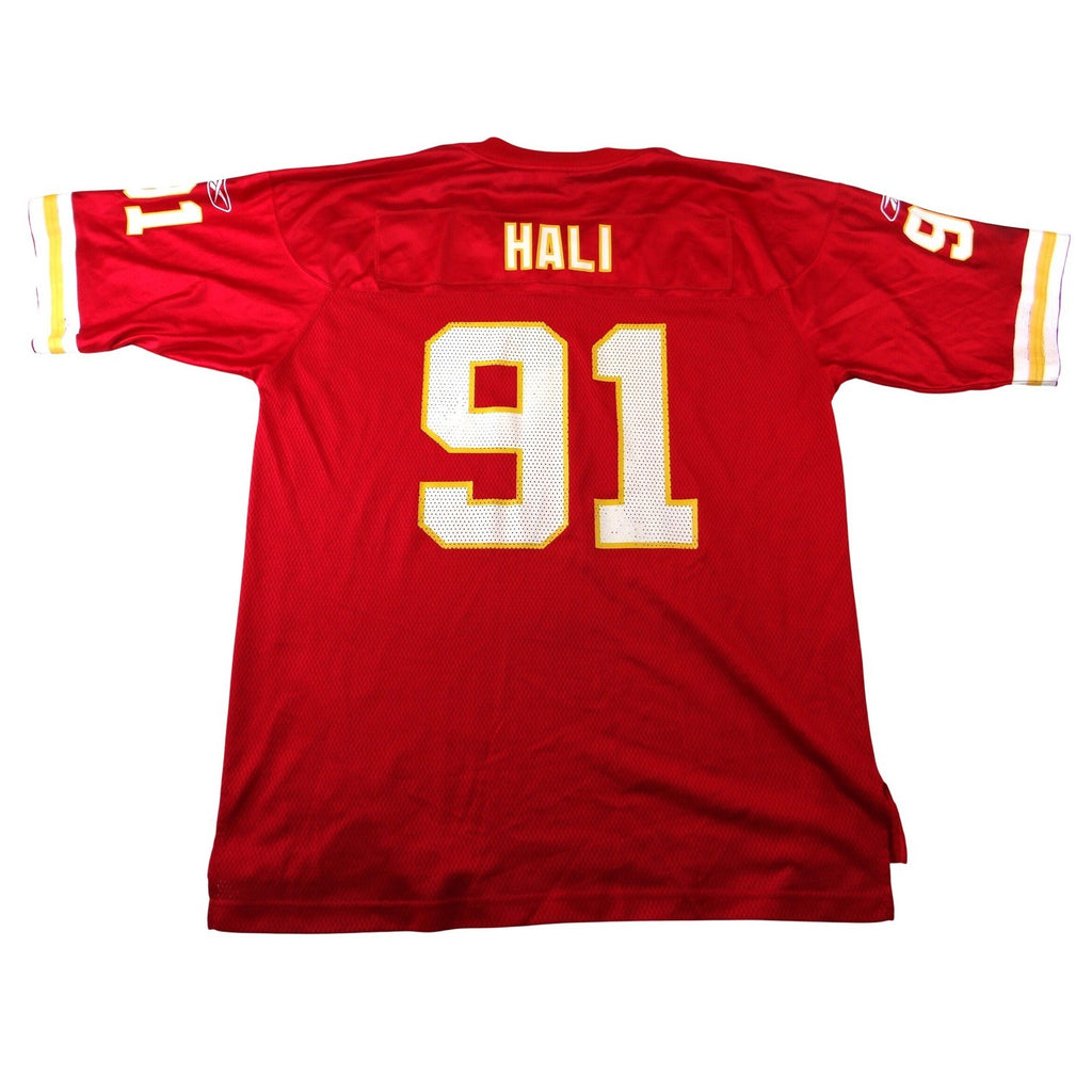 Reebok Kansas City Chiefs Leslie O'Neal 91 NFL Jersey Mens XL Red Mesh Football