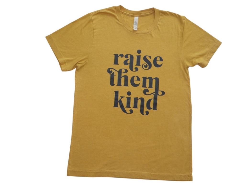 Bella+Canvas 'Raise Them Kind' T-Shirt - Mustard Yellow