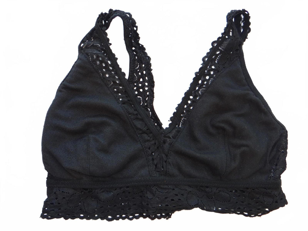 No Boundaries Black Lace Bralette Size Large