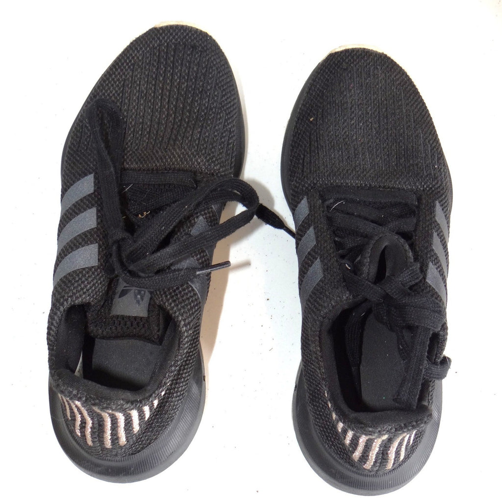 Adidas Swift Run Mens 7 Womens 8.5 Black Grey Copper Sneakers