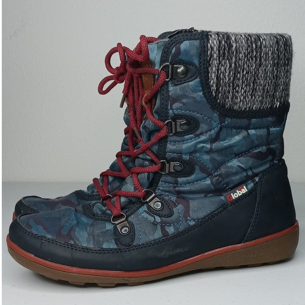 Khombu Womens Winter Boots Camo Lace Up Insulated Warm Snow Boots