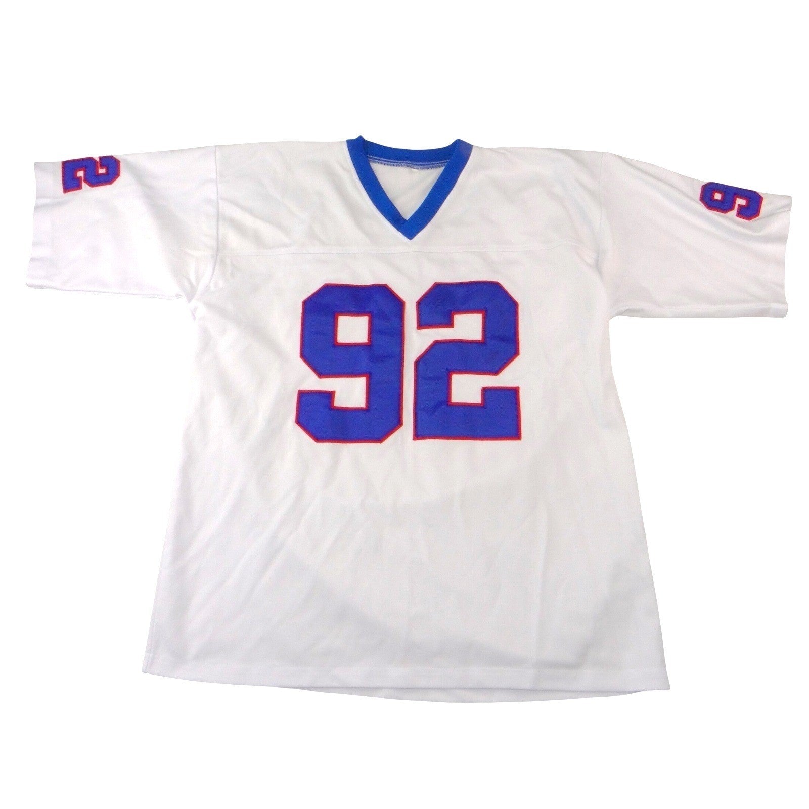 Michael Strahan 92 New York Giants Style Football Jersey White Mens XL-XXL
