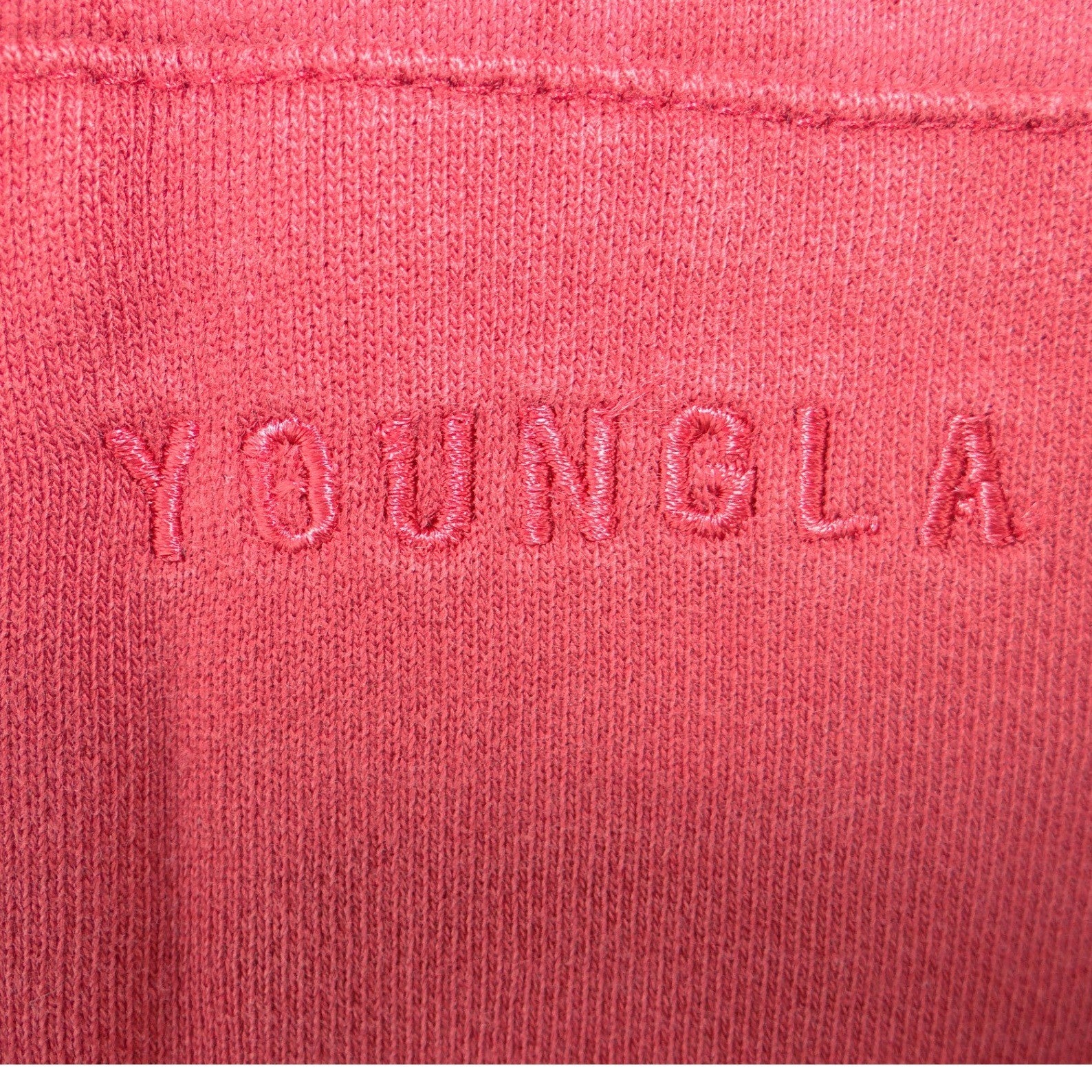 YoungLA Mens Red Paisley Embossed Hoodie Streetwear Relaxed Fit Large