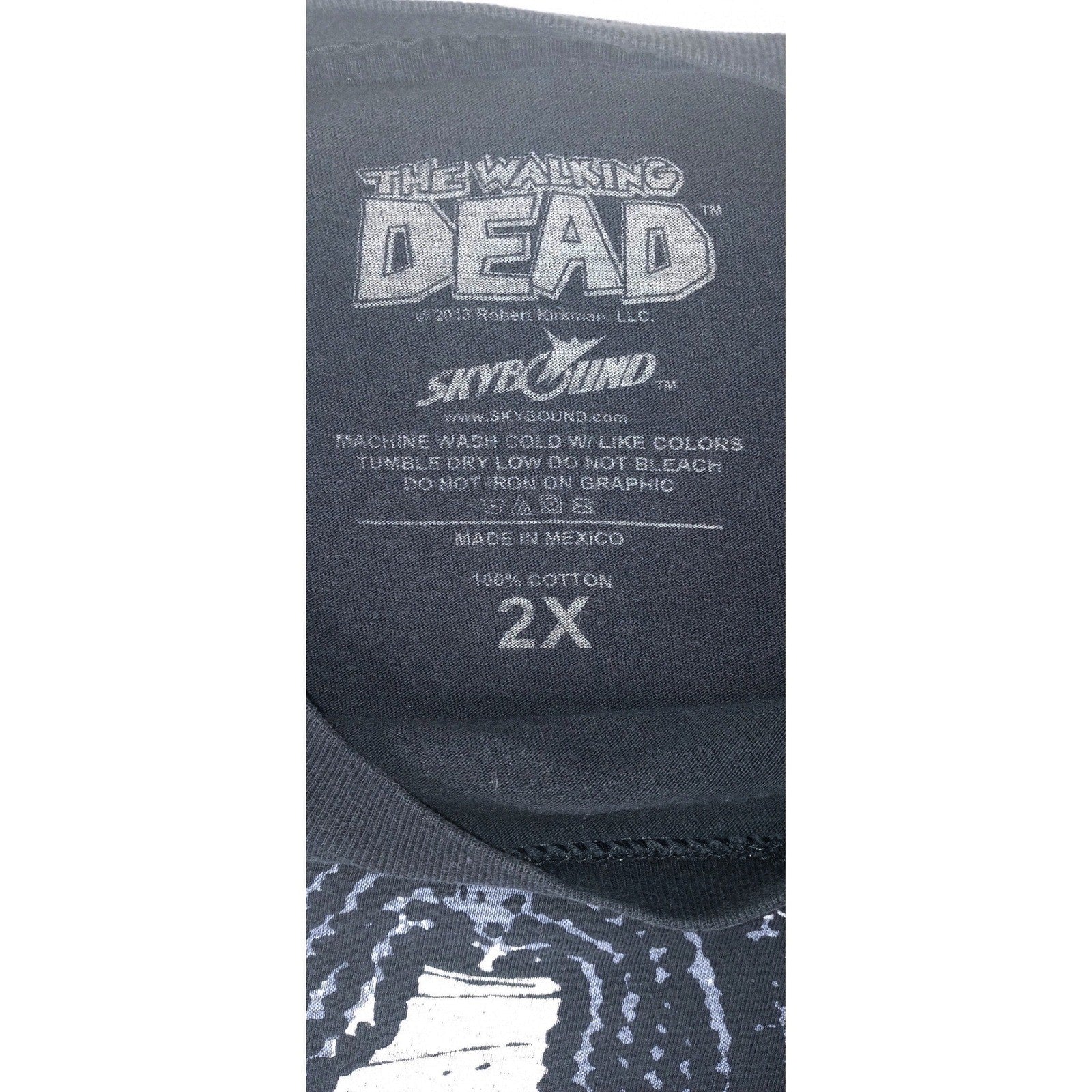 2013 The Walking Dead T Shirt Michonne Graphic Print Black 2X Cotton