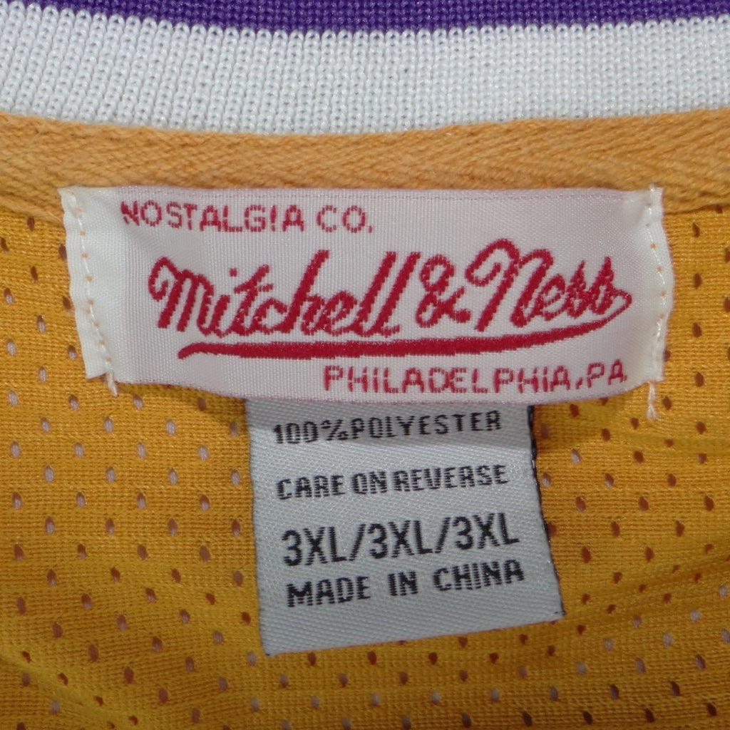 Rare Lakers Magic Johnson 32 Jersey 1979-80 Gold Mens 3XL Mitchell & Ness