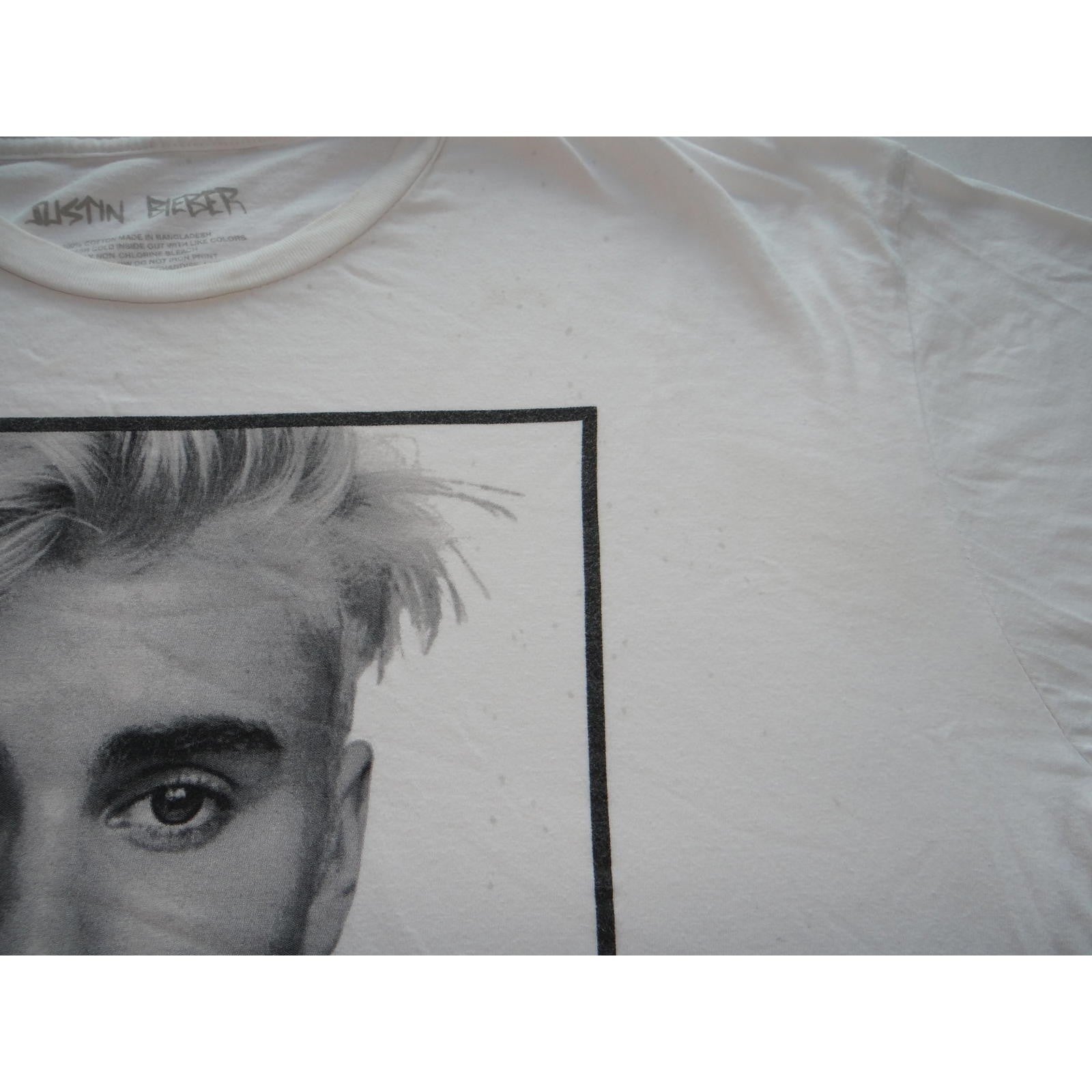 White Justin Bieber Graphic T-Shirt