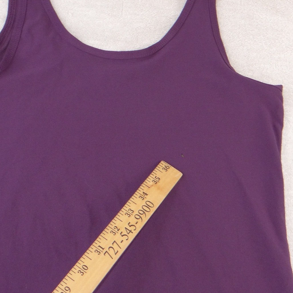 No Boundaries Purple Scoop Neck Tank Top Womens Large 11-13 Solid Basic
