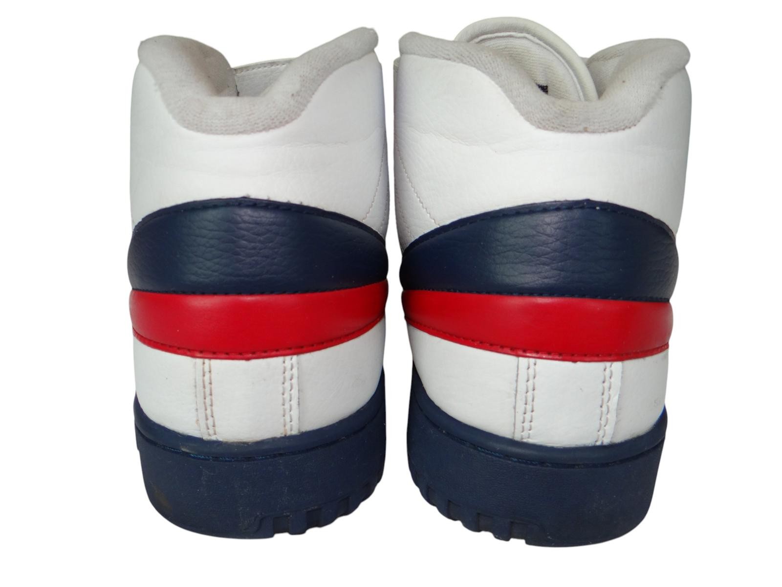 Fila Men's White High-Top Sneakers with Red and Navy Accents