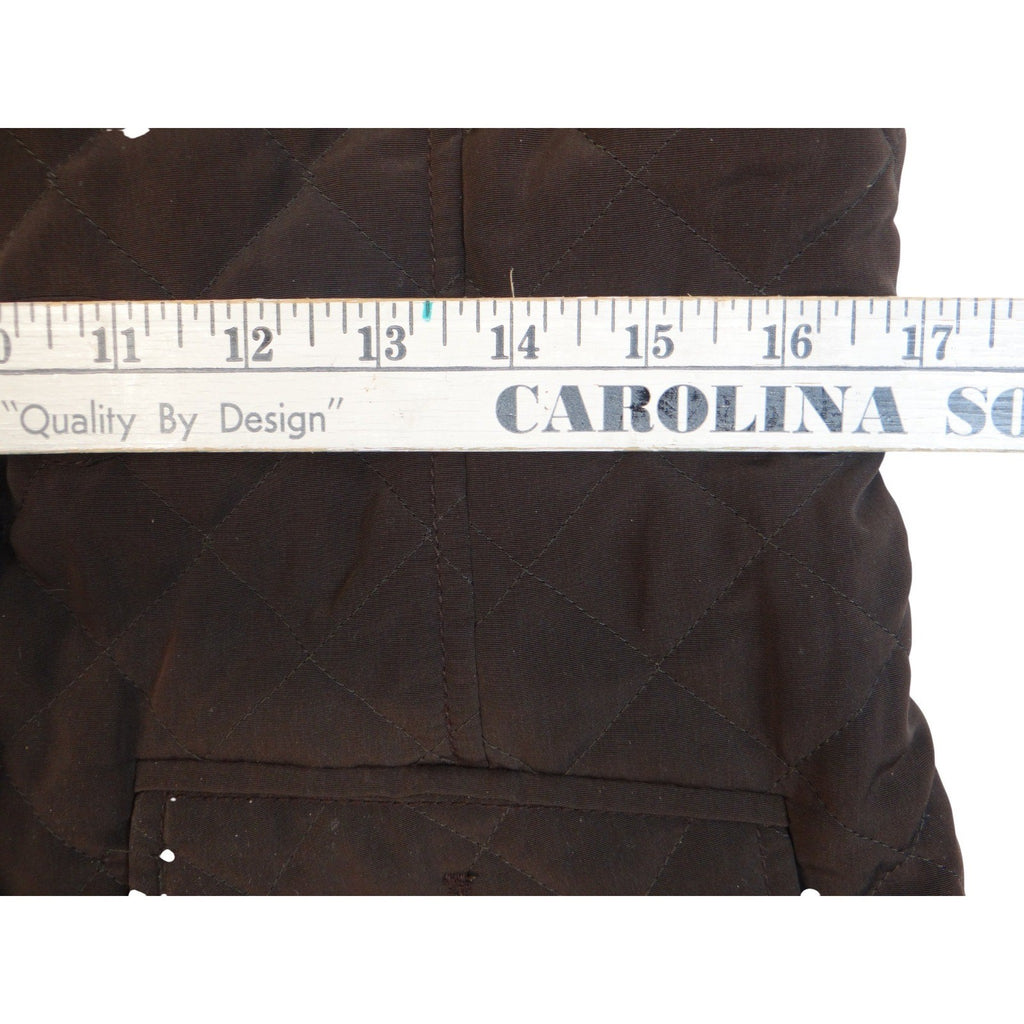 Esprit Quilted Hooded Toggle Jacket Brown Women's Size Medium Cozy Warm Winter