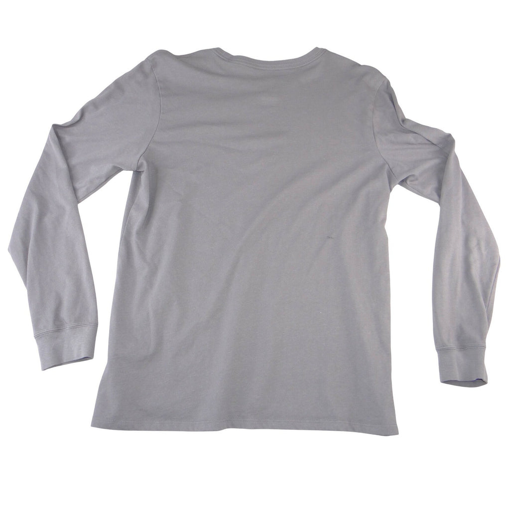 Nike Dri-FIT Mens Long Sleeve Training Shirt Grey Athletic Cut Large