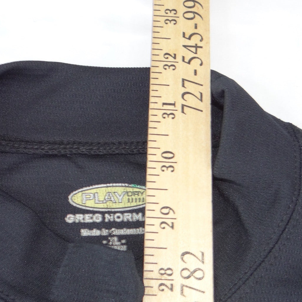 Greg Norman Play Dry Mens XL Black Mock Neck Short Sleeve Golf Performance Shirt