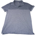 Goodfellow & Co Mens Standard Fit Heathered Stripe Polo Shirt Blue XL