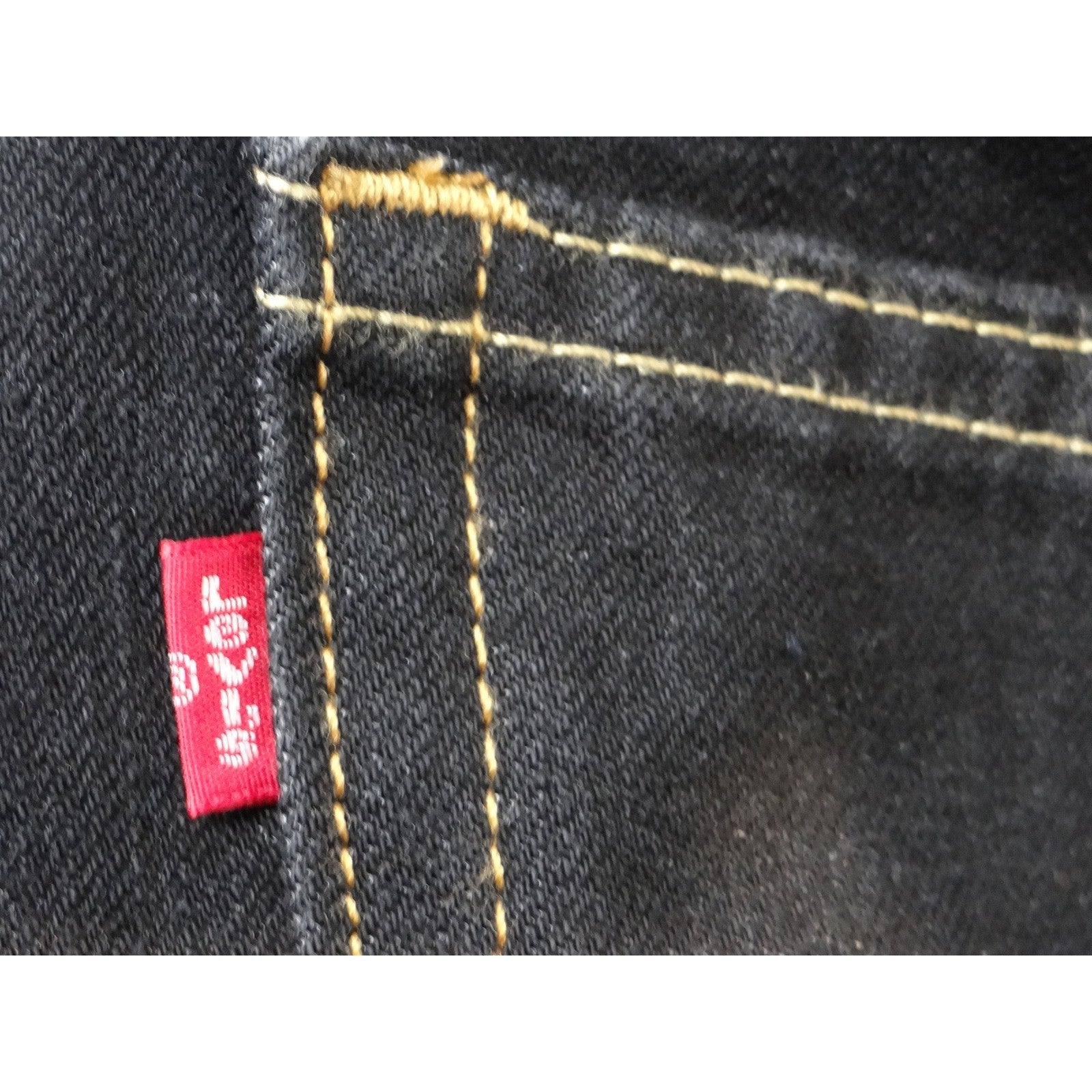 Altered Custom Levi Strauss 505 Mens Black Straight Fit Jeans Size 34x24