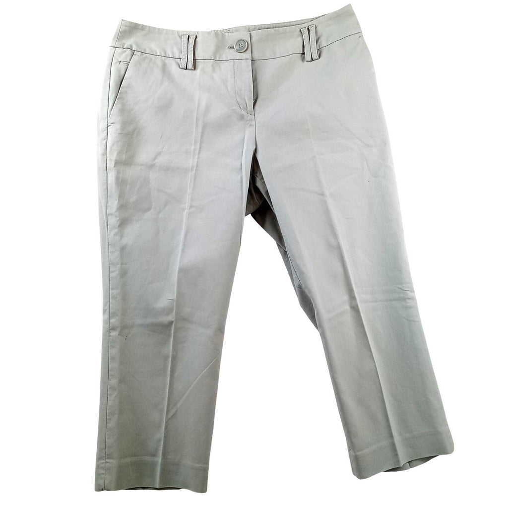 Ann Taylor LOFT Petites Julie Crop Pants Light Khaki Stone Size 10P