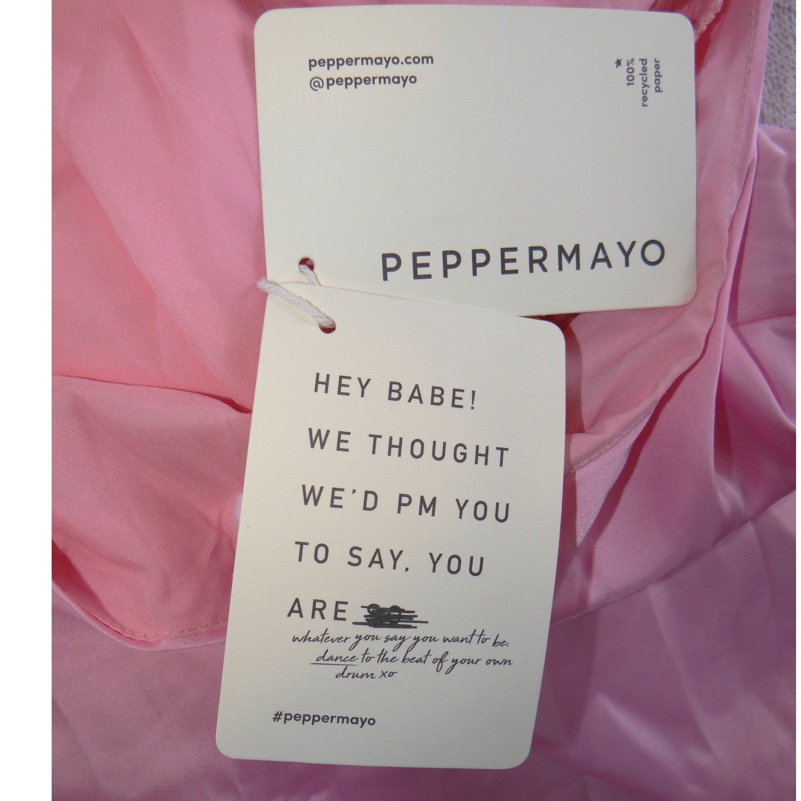 NWT-Peppermayo Flora Satin Maxi Dress Candy Pink US 2 Cutout Tie Back Gown