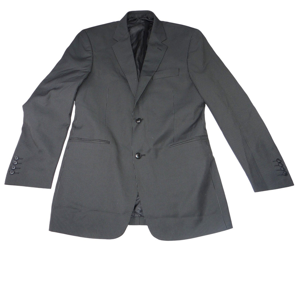 Insignia Collezione Men High Twist Microtech Super Deluxe Pinstripe Blazer Sz L