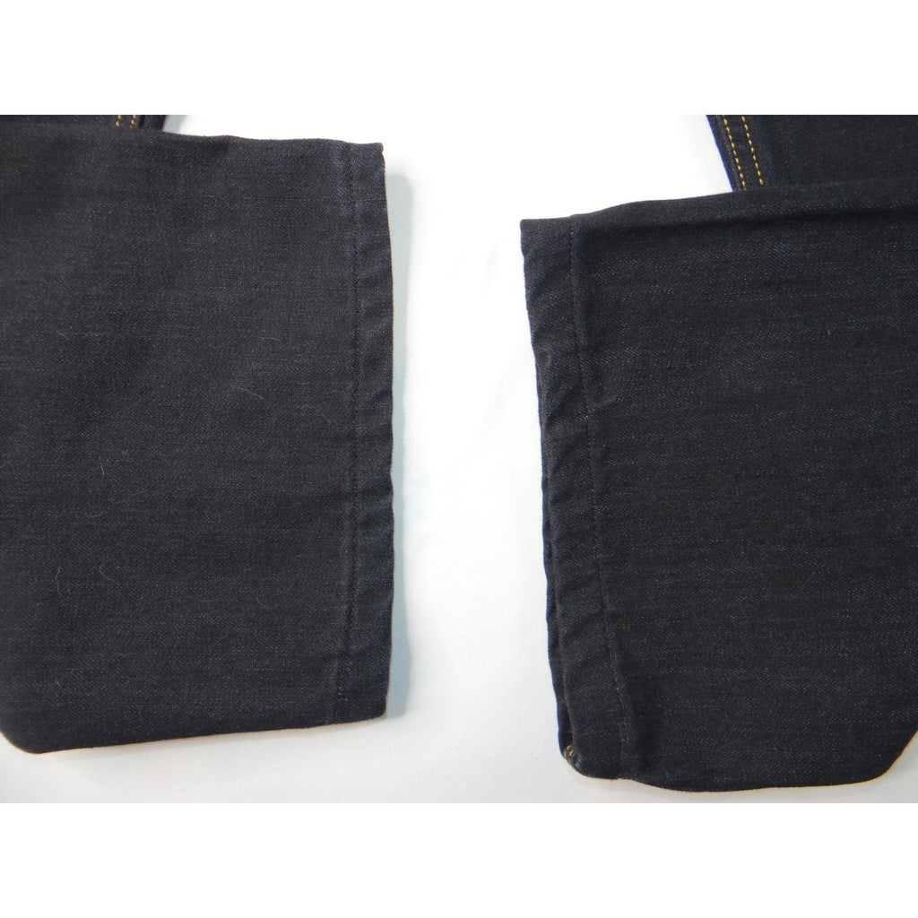 Altered Custom Levi Strauss 505 Mens Black Straight Fit Jeans Size 34x24