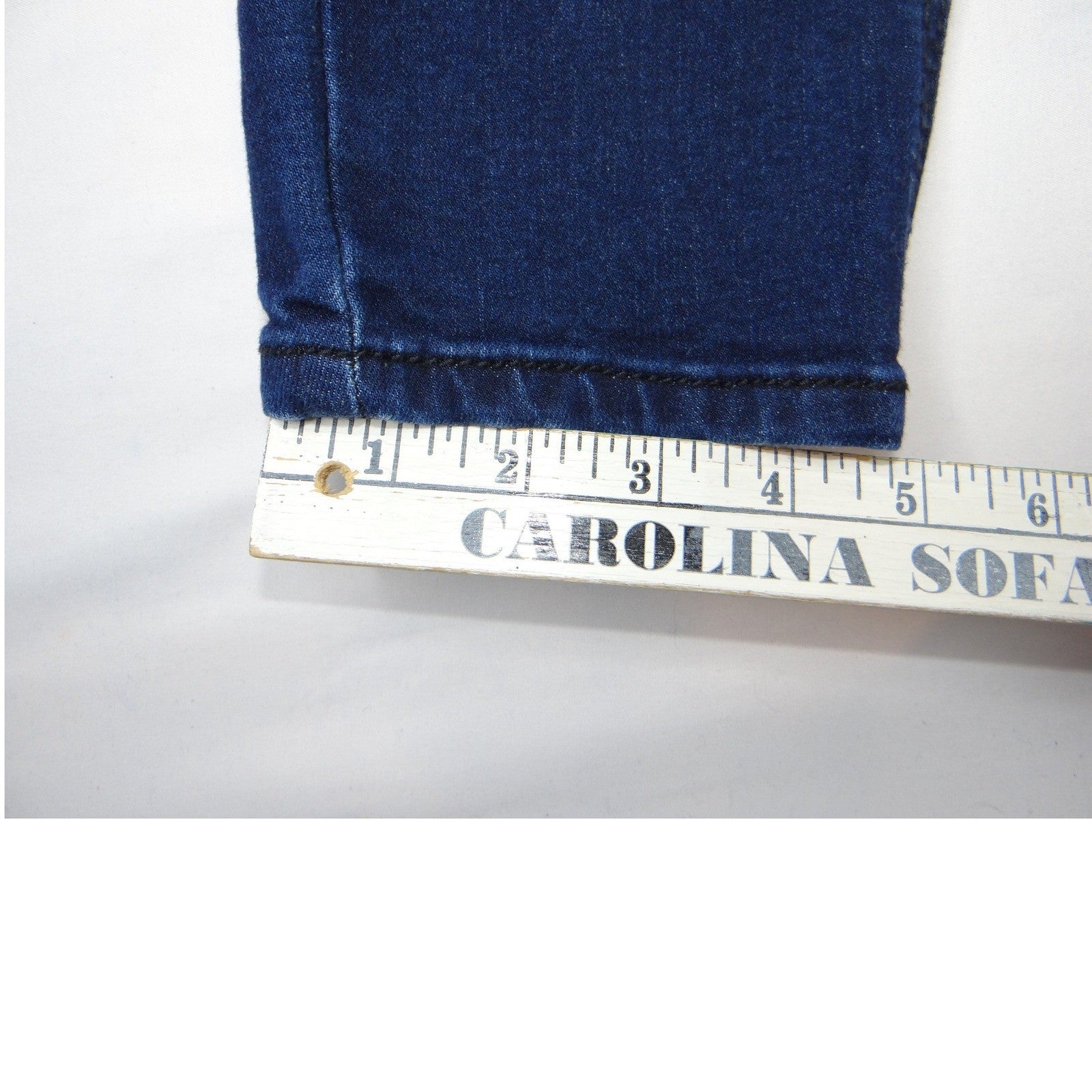 Indigo Blue Maternity Jeans Dark Wash Stretchy Full Panel Skinny Leg Size M/L