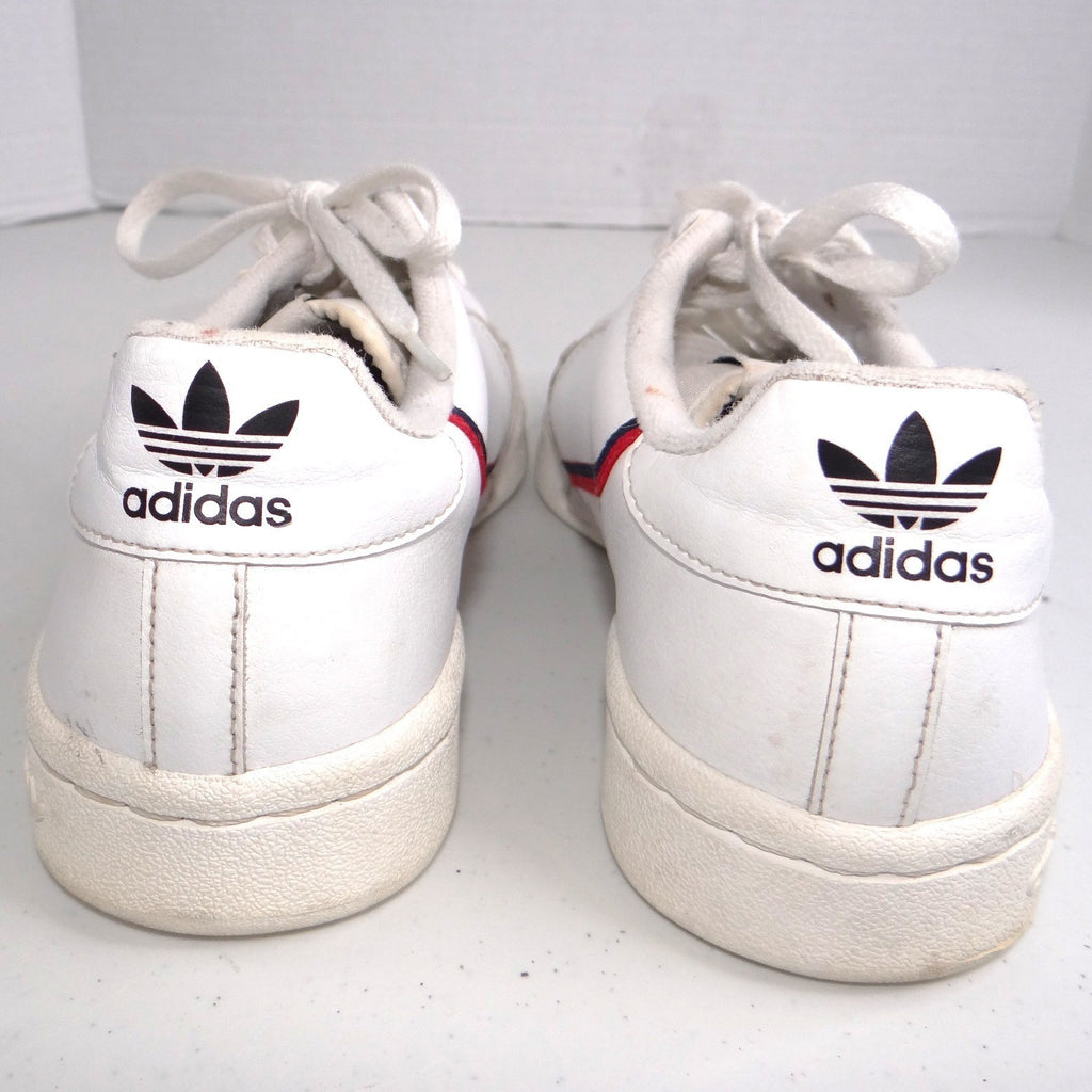 Adidas Continental 80 White Navy Red Leather Sneakers Mens 5.5 Womens 6.5