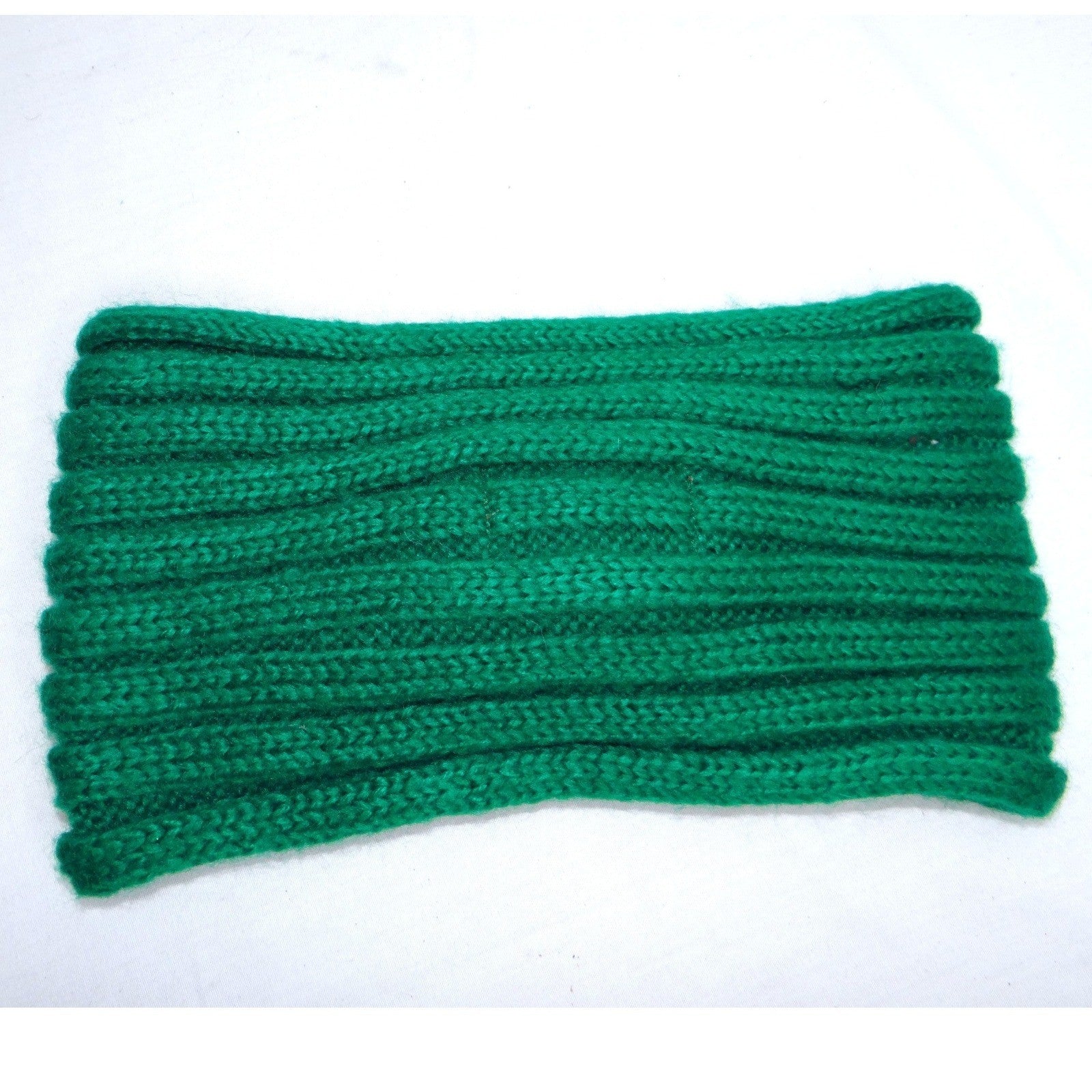 CC Exclusives Green Knitted Turban Headband Beaded Flower Embellishment