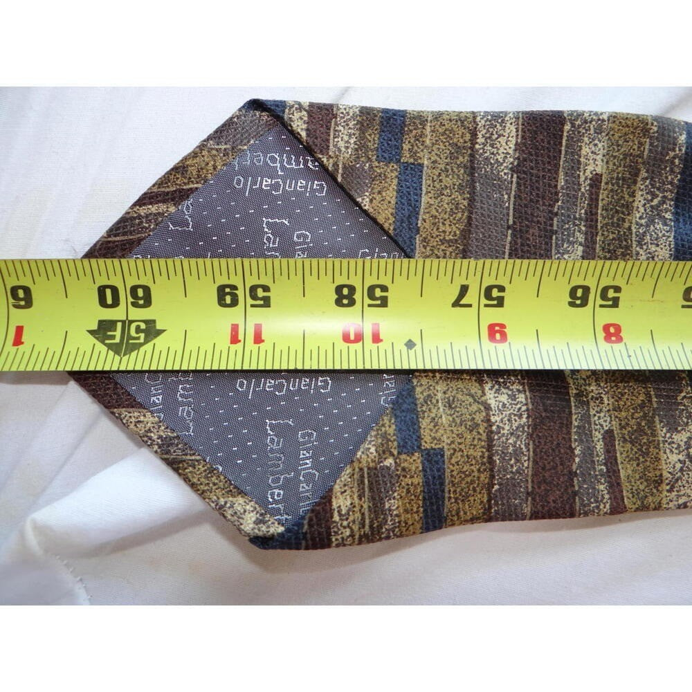 Lamberti 100% Silk Made in Italy Striped Tie