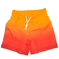 Old Navy Boys XS 5 Orange Red Ombre Sunset Swim Trunks Mesh Lined Board Shorts