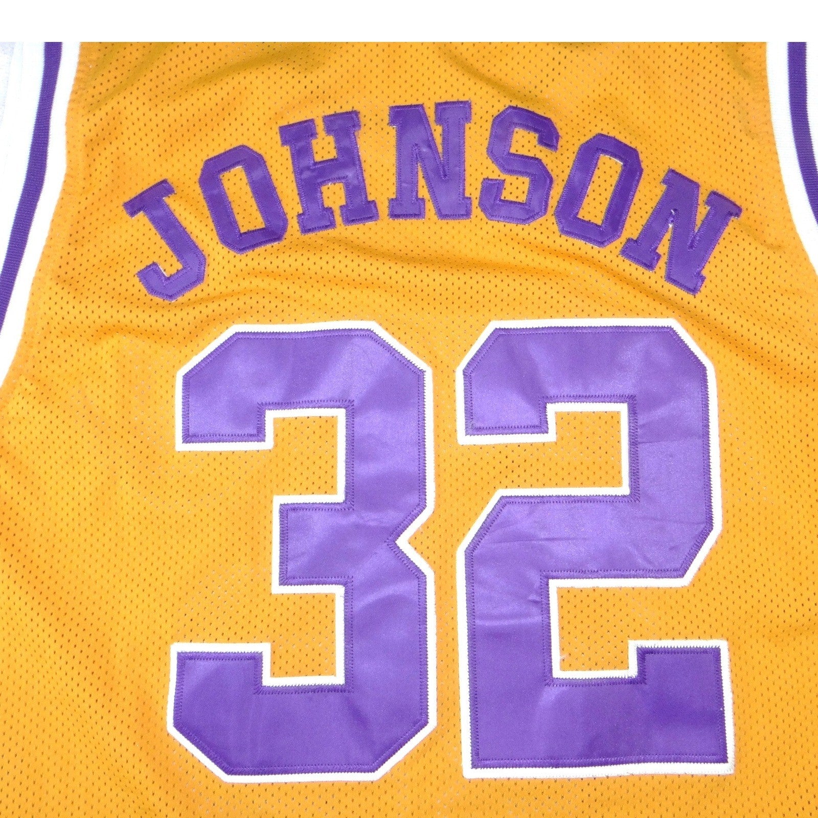 Rare Lakers Magic Johnson 32 Jersey 1979-80 Gold Mens 3XL Mitchell & Ness