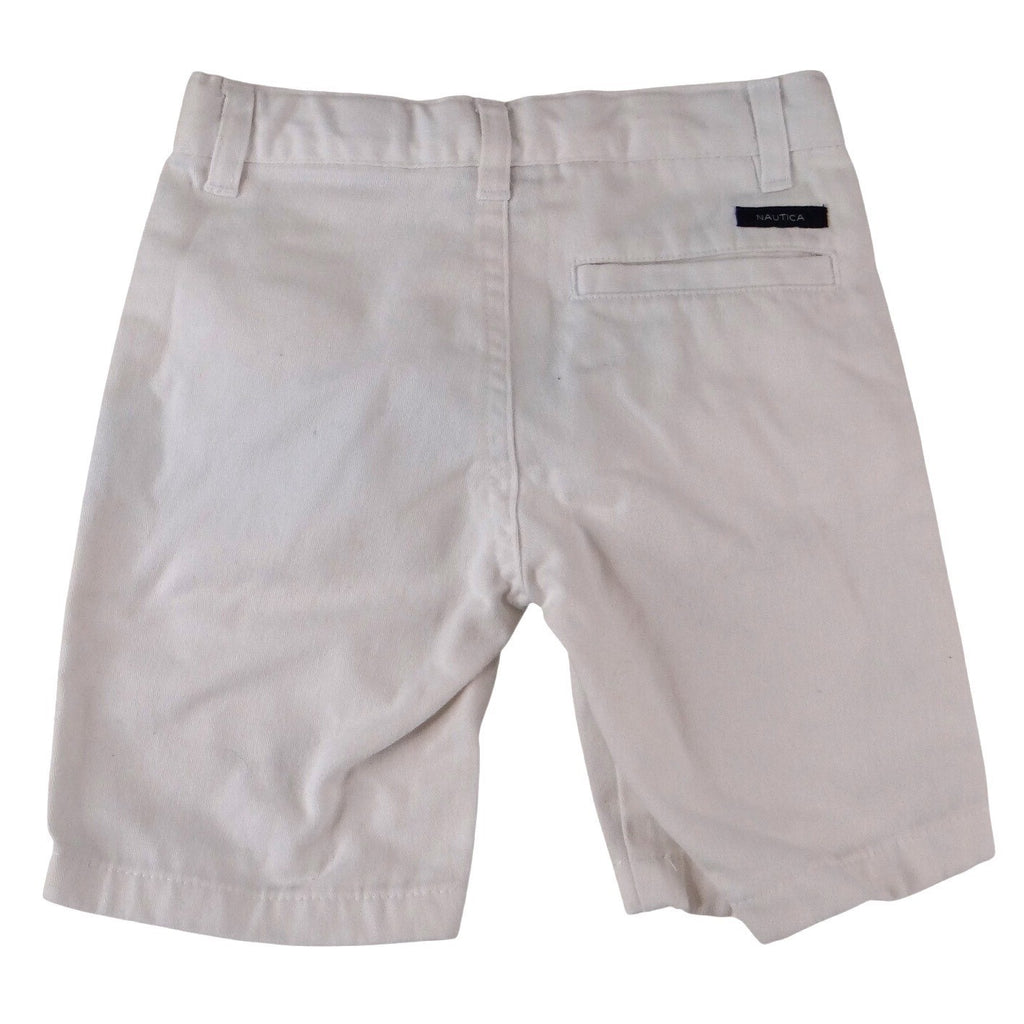 Nautica Womens White Twill Chino Shorts Size 3T Mid Rise Solid Casual