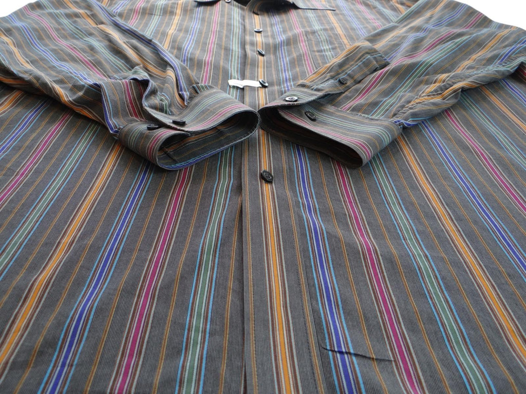 Stylish Alan Flusser Men's XL Striped Button-Up Shirt
