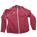 Under Armour Mens XL Maroon Full Zip Track Jacket Mesh Lined Burgundy Mock Neck